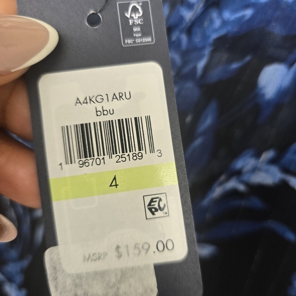 $159 Tommy Hilfiger Provincial Floral Chiffon Ruffled Dress Sz 4 Tiered New Mesh - Picture 6 of 15